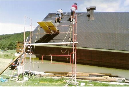 toiture d'un chalet